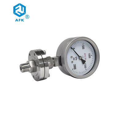 AFK SS316は油圧企業のためのダイヤフラム式圧力計2000KPaに通した