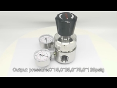 CO2 Oxygen Helium Nitrogen Gas Cylinder Pressure Regulator Stainless Steel Low Pressure 250psi
